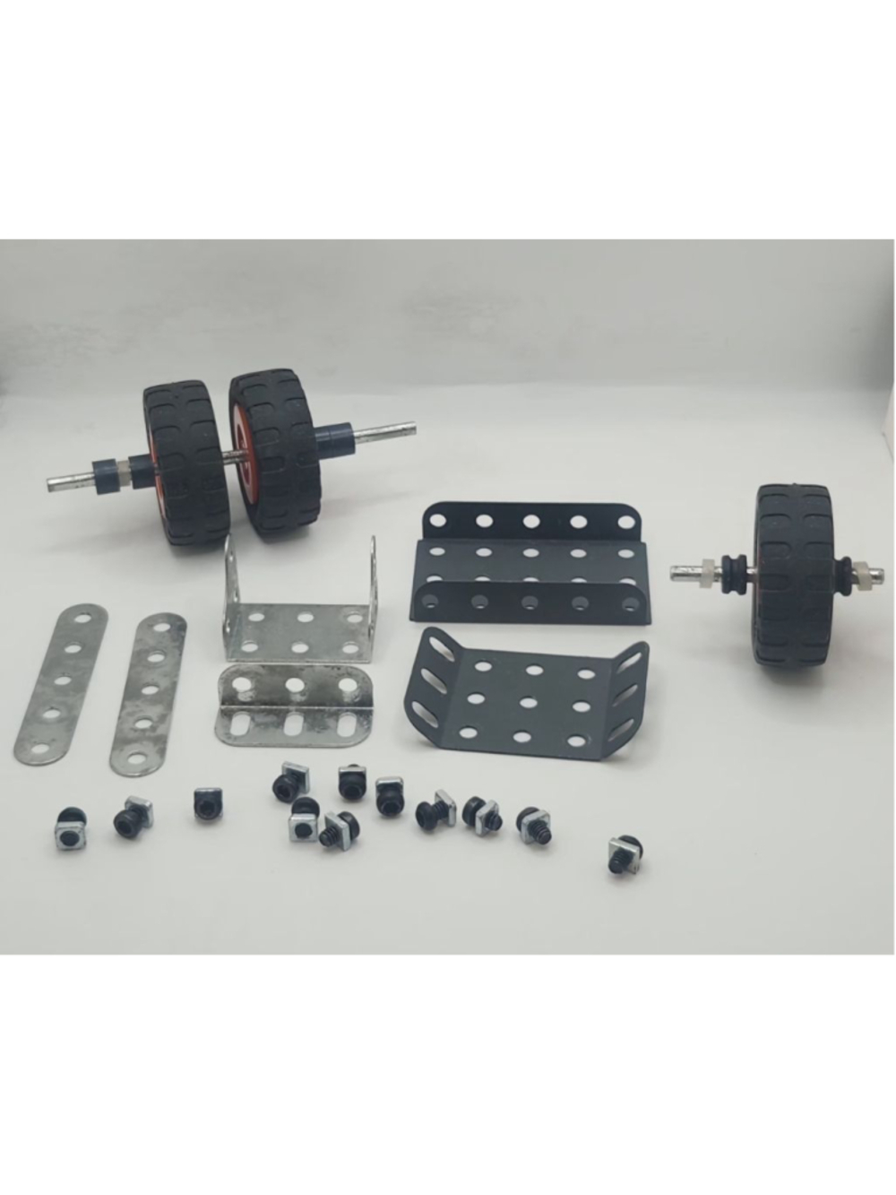 Meccano Erector Set Replacement Parts - Metal Plates, Wheels, Axles & Hardware
